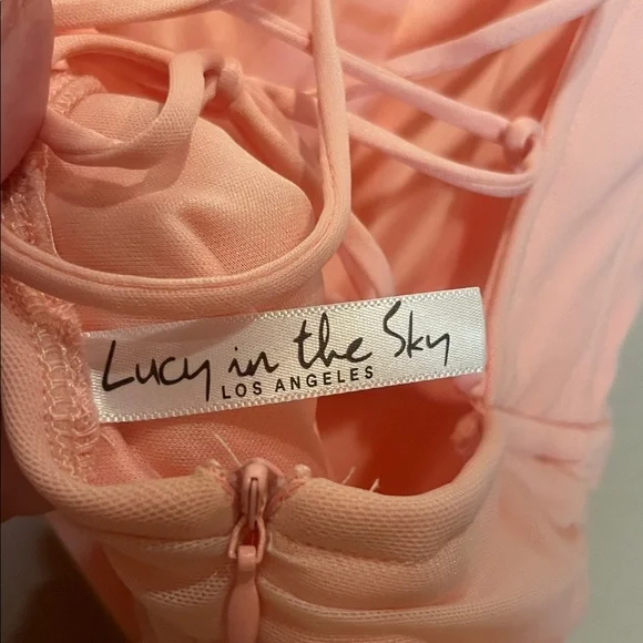 Lucy in The Sky Women’s Mesh Corset Dress in Light Pink Size XXS - Picture 10 of 11